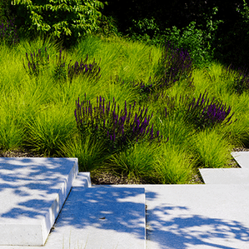 Megategels tuinaanleg